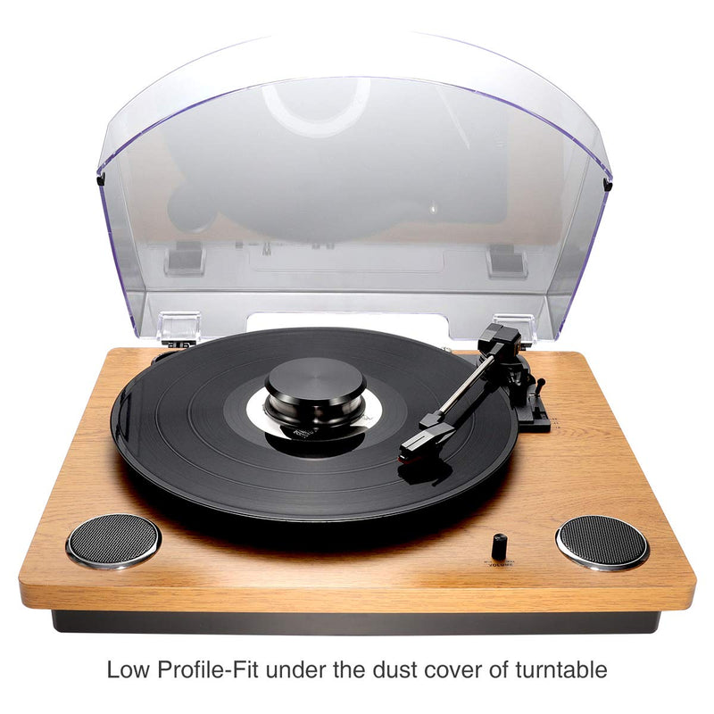 Record Weight Stabilizer by FEMELI,Turntable Weight Clamps-Low Profile to Fits Under Dust Cover of Turntable Vinyl Disc LP Record Player (Black) Short Black