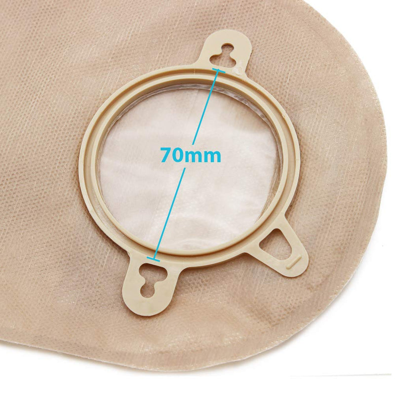 LotFancy Ostomy Supplies, 20PCS Colostomy Bag - 15 PCS Two Piece Drainable Pouches and 5PCS Stoma Skin Barrier Included for Ileostomy Stoma Care, Cut-to-Fit, Pack of 20/Box Clamp Closure