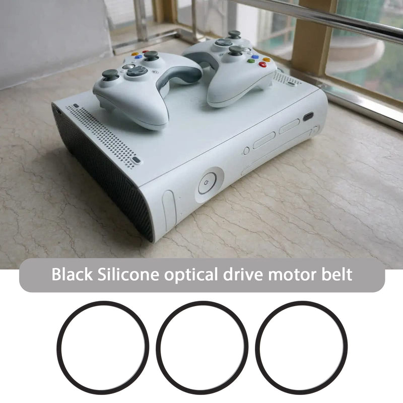 eMagTech 20PCS Optical DVD Drive Belt Compatible with Xbox 360/Slim Consoles Fix Stuck Drives Replacement Belt Ring Silicone Black