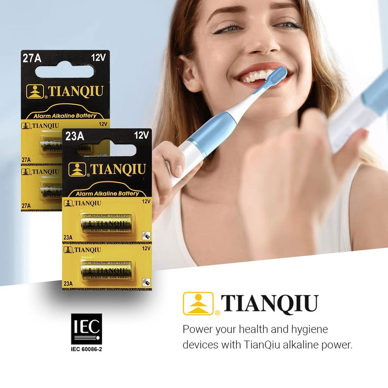 Tianqiu A27 12V Alkaline Battery, Tearstrip (25 Batteries) 25 Batteries