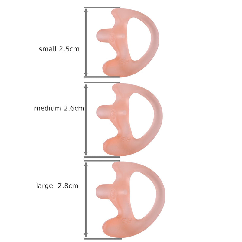 KS K-STORM Two Way Radio Ear Mold Replacement Soft Silicone Ear Insert for Acoustic Coil Tube Earpiece (Carnation, 3 Pair Large,Medium,Small) Carnation
