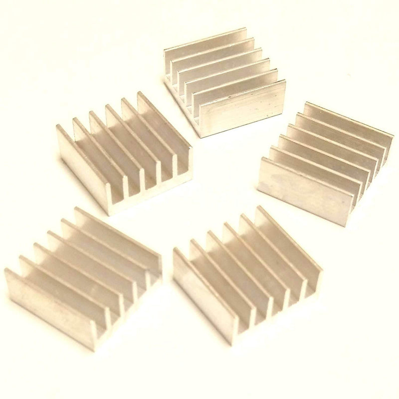 Easycargo 124pcs Heatsink Kit 9 Sizes Multicolor Aluminum + Copper + Thermal Conductive Adhesive Tape, Cooler Heat Sink Cooling VRM VRAM CPU GPU Small IC Laptop M.2 SSD NVMe Raspberry Pi 4 Heatsink Pre-Applied Thermal Tape