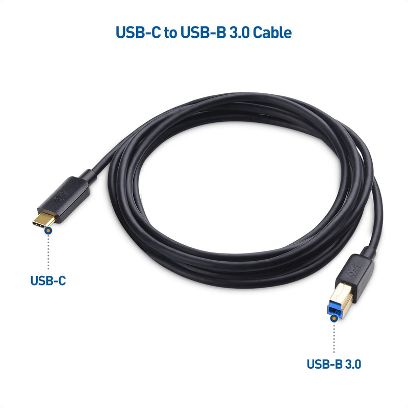 Cable Matters USB C to USB B 3.0 Cable 6.6 ft (USB C to USB Type B 3.0, 3.0 USB B to USB C) in Black
