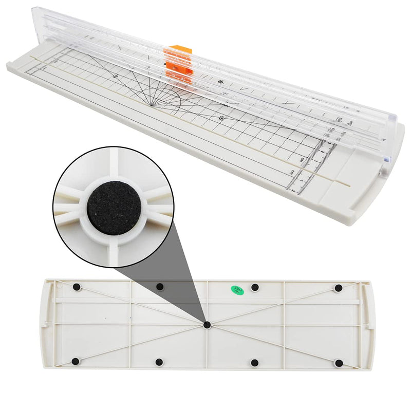 Rayson RC4000W-US Paper Cutter Trimmer, A4 Size (12 inch) Paper Cutter for Coupon, Craft Paper and Photos (White) White