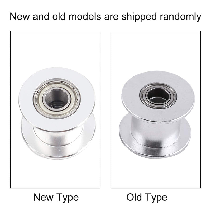 5pcs Synchronous Pulley, 10mm Smooth Roller Gt2 Aluminum Pulley for 3D Printer Accessories Belt Width 10mm Timing Belt