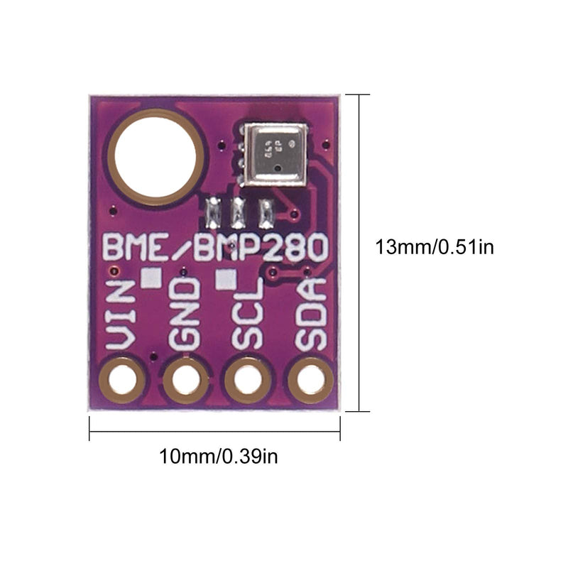 ACEIRMC BME280 Digital 5V Temperature Humidity Sensor Atmospheric Barometric Pressure Board IIC I2C Breakout for Arduino (Pack of 4)