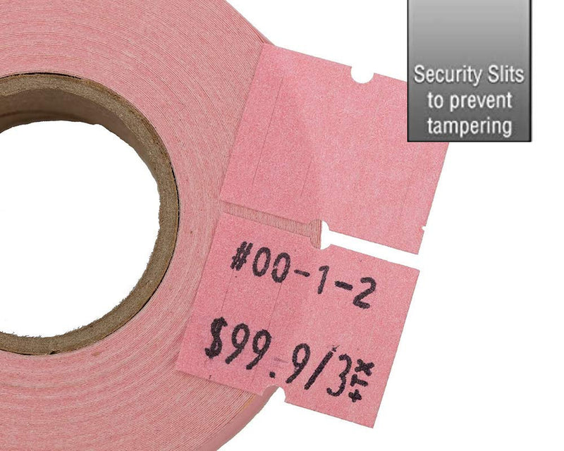 Perco 2 Line Pink Labels - 1 Sleeve, 6,000 Blank Pricing Labels for Perco 2 Line Price and Date Guns