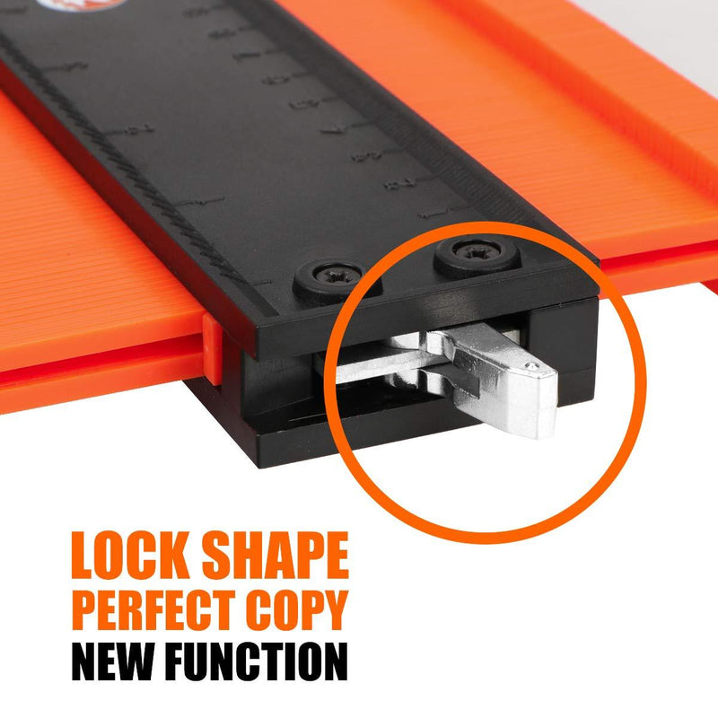 Saker Contour Gauge (5 Inch Lock) Profile Tool- Adjustable Lock-Precisely Copy Irregular Shape Duplicator -Irregular Welding Woodworking Tracing - Must Have Tool for DIY Handyman, Construction 5 INCH