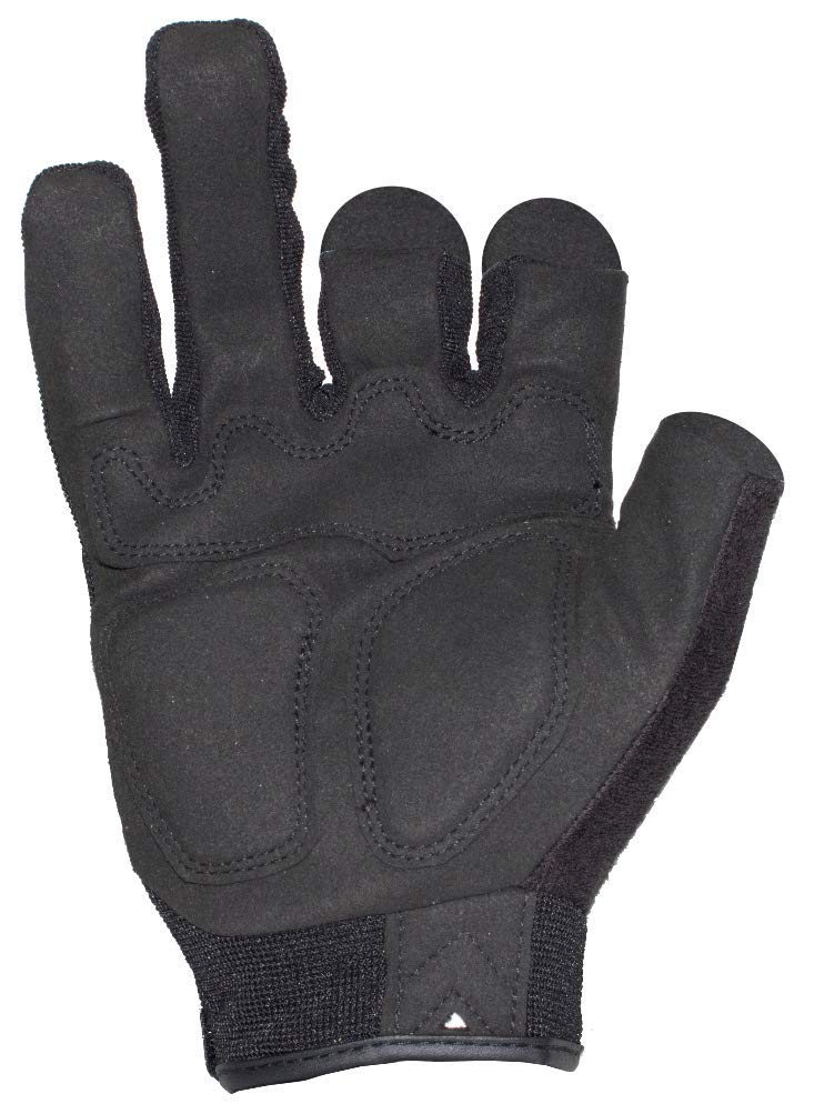 Ironclad Tactical Impact Trigger Gloves, TAA Compliant, Best for Military, Law Enforcement, Airsoft, Paintball, Machine Washable, Sized XS-XXXXL (1 Pair), Black (IEXT-FRIBLK-04-L), Large