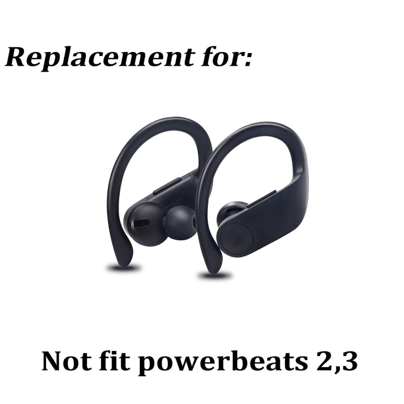 Replacement Eartips Silicone Earbuds Buds Set for Powerbeats Pro Beats Wireless Earphone Headphones,4 Pair (Black) Black