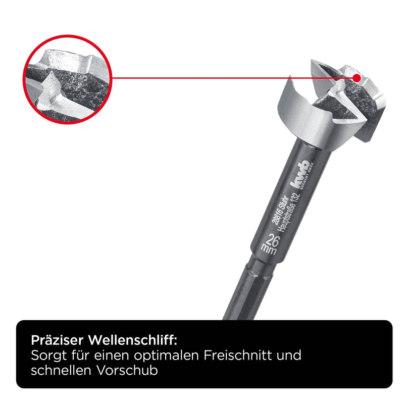 kwb SPEED Forstner drill bit ø 55 mm - tempered special steel, precise serrated edge, hardened cutting edges, polished surface - for precise and splinter-free drilling ⌀ 55.0 mm Longer Battery Life Forstner drill bit