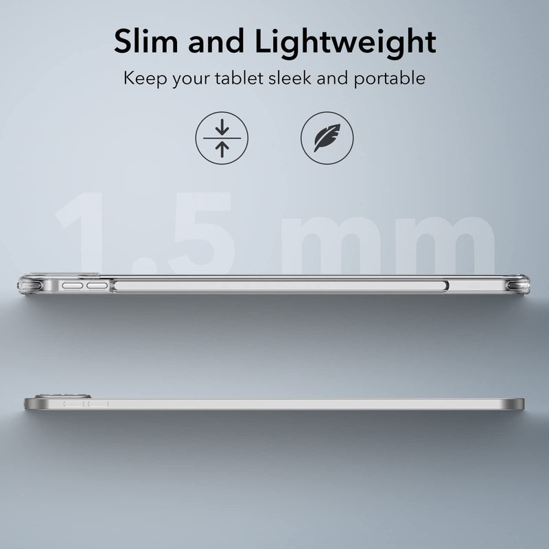 ESR Classic Hybrid Back Case Compatible with iPad Pro 12.9 (2022/2021), Thin and Lightweight, Yellowing Resistant, Hard Back, Supports Pencil 2, Compatible with iPad Pro 12.9 Case, Clear
