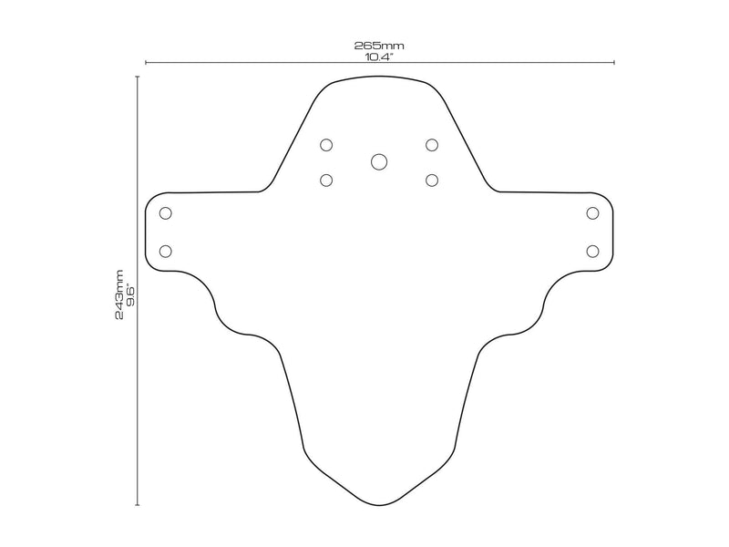 All Mountain Style AMS Front Mudguard â€“ Fits 26â€™â€™,27.5â€™â€™,29â€™â€™, Plus Size Camo/Black