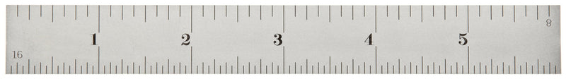 Starrett C604R-6 6-Inch Steel Rule with Inch Graduations