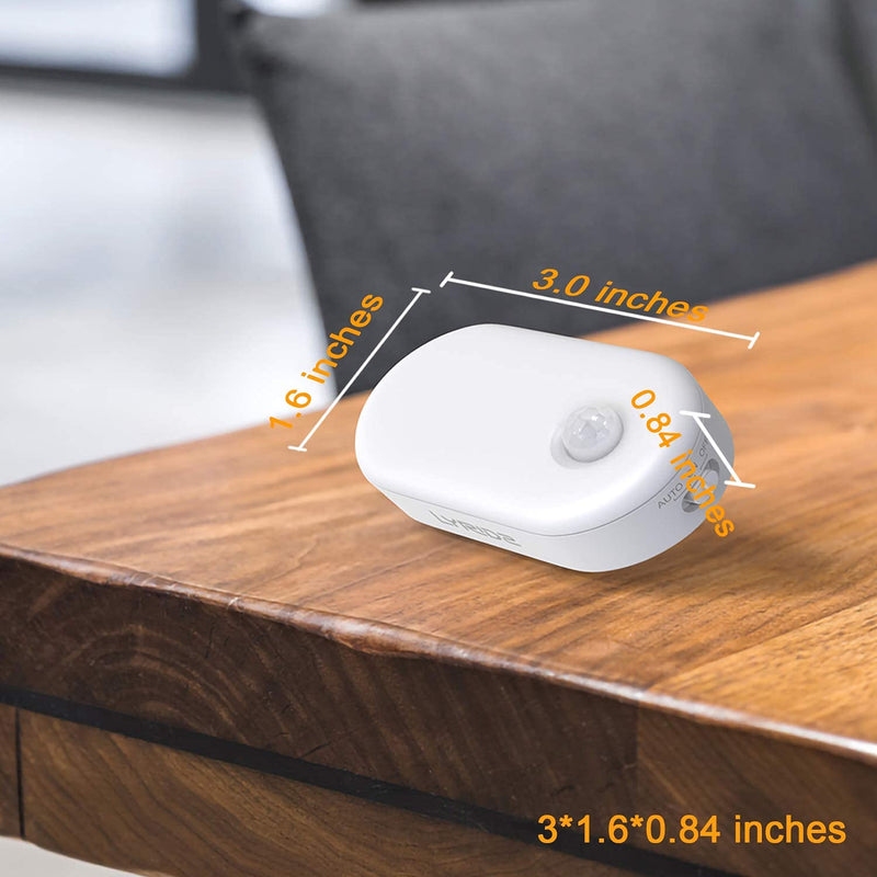Motion Sensor Night Light Plug in, LYRIDZ LED Nightlight Super Bright 1-120LM Smart Cold White Light with Stepless Adjustable Brightness for Bedroom, Kitchen, Stairs, Hallway, 2 Pack