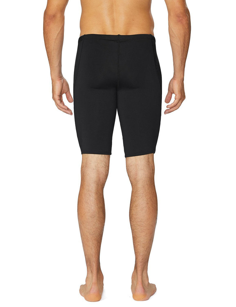 BALEAF Men's Swim Jammers Athletic Training Swimsuit Durable Team Swimwear Lap Swimming Racing Competition Black Small