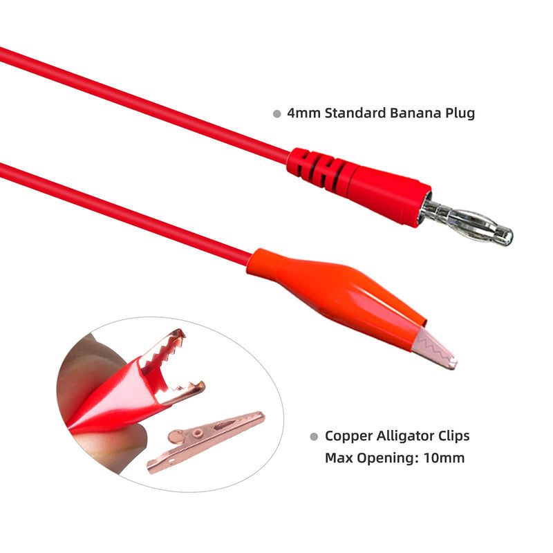 Goupchn Back Probe Kit 44PCS Banana Plug to Copper Alligator Clips Test Leads Kit with Alligator Clips, Wire Piercing Probes Set, 4mm Banana Plug Adapter for for Car Repairing Automotive Diagnostic