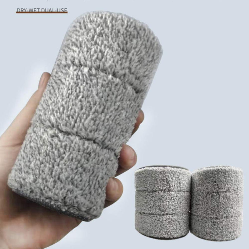 Microfiber Mop Pads 18 inch Replacement Kit 6 Pack Reusable Mop Head Wet Dry Mops Refill Fit for Most Flat Mop Frame Mops Heads Mop Pads 18 IN MOP PADS