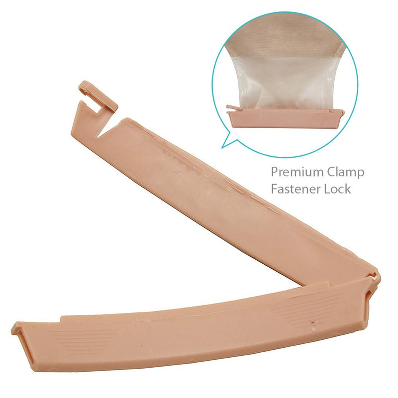 LotFancy Ostomy Supplies, 20PCS Colostomy Bag - 15 PCS Two Piece Drainable Pouches and 5PCS Stoma Skin Barrier Included for Ileostomy Stoma Care, Cut-to-Fit, Pack of 20/Box Clamp Closure