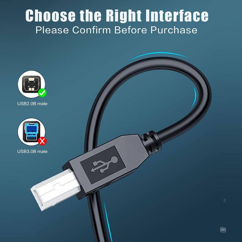 Inovat Replacement 10FT USB PC Data Transfer Host Cable Cord Printer Cable for Williams Legato 88-Key Digital Piano