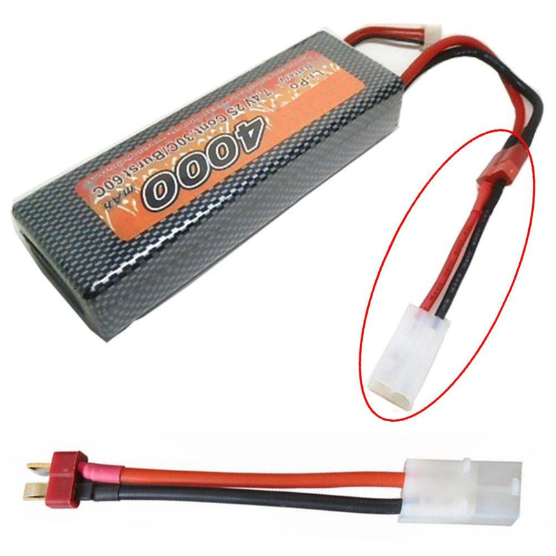 ShareGoo Big Tamiya Style Connector to Deans T Style Plug Cable Adapter for RC ESC Speed Controller ESC Lipo/NiMH Battery Charging with Battery Strap