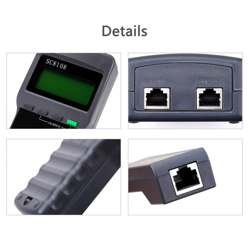 SC-8108 Digital Twisted Wire Meter Test Cat5 RJ45 STP UTP LAN Phone Coaxial Network Cable Tester Equipment