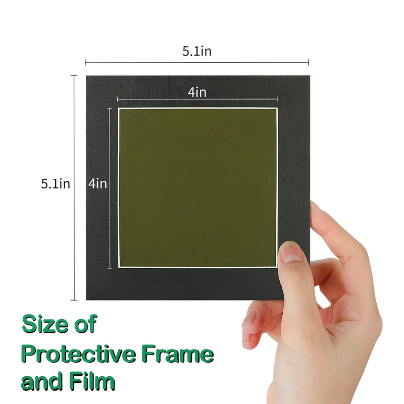 Magnetic Field Viewing Film 4"x4", Magnetic Flux Display, Magnet Pattern Detector, Scientific Project Teaching, Reusable and Automatic Recovery - Brownish Yellow 4"x4"