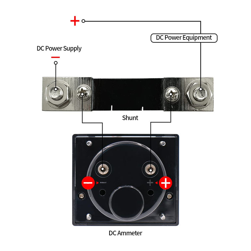 Baomain DH-670 DC 100A Analog Amp Panel Meter Current Ammeter with 75mV Shunt