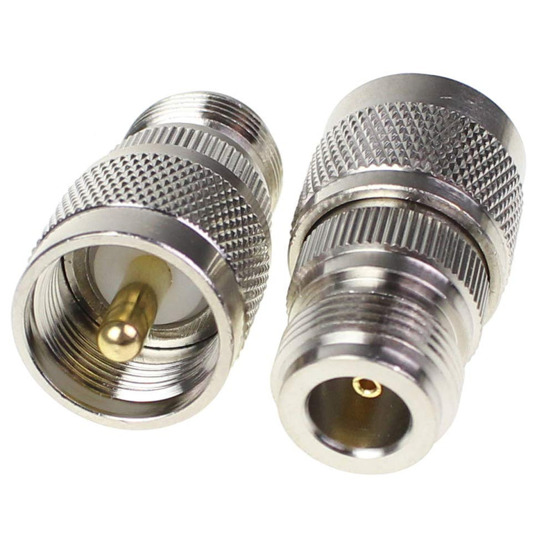 N Female to PL259 Male Adapter 3-Pack N Type Female to PL259 / SO239 Male RF Connector