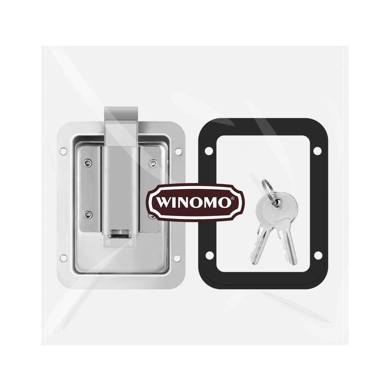 WINOMO Travel Trailer Lock Stainless Steel Rv Door Latch Heavy Duty Flush Mount Handle Latch for Toolbox