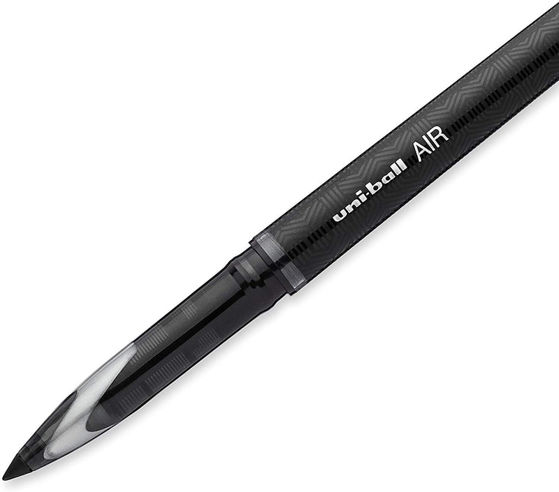 uni-ball AIR Rollerball Pens, Fine Point (0.7mm), Black, 12 Count (1927631) Medium Point