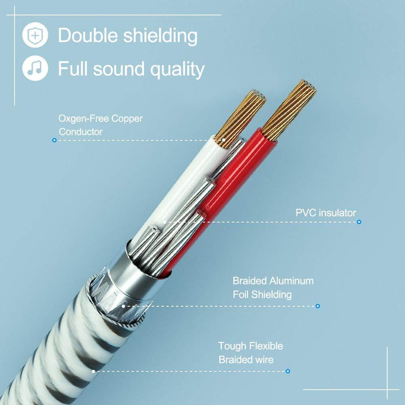 3.5mm to RCA Cable,CableCreation 3 Feet Angle 3.5mm Male to 2RCA Male Auxiliary Stereo Audio Y Splitter Gold-Plated for Smartphones, MP3, Tablets, Speakers,Home Theater,HDTV,1m 3Ft