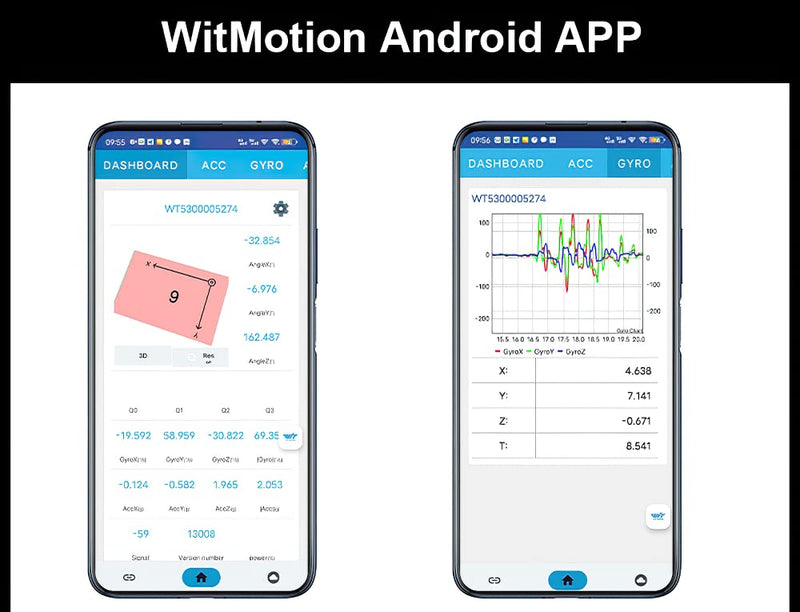 WT901WiFi Wireless Connection PC + Serve Saved 9 Axis AHRS Sensor 3 Axis Tilt Angle Inclinometer Accelerometer Gyroscope Magnetic Field mpu9250 module provides PC/Android/Server software