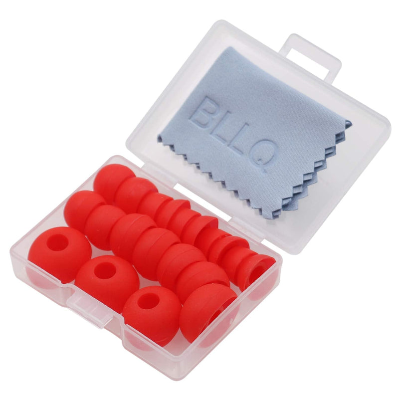 BLLQ Red Replacement Silicone Ear Tips Earbuds Buds for Powerbeats 3 Wireless Beats by dre Headphones, Eartips 16PCS 8 Pairs 4 Size Options for Powerbeats3 Red pbr16