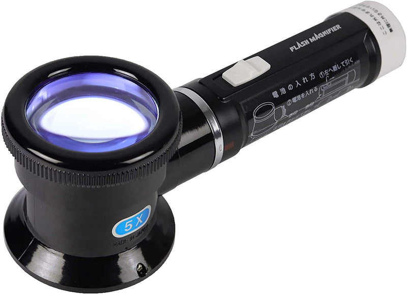 ENGINEER SL-36 Illuminated 5X Magnifying Inspection loupe with Integrated 'Graduated' Scale (Handheld Magnifier with LED)