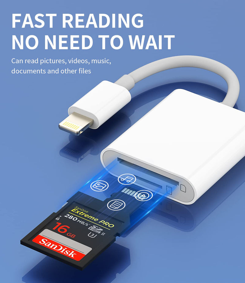 Micro SD Card Reader Compatible for Iphone Memory Lightning to Camera Microsd TF Adapter 13 12 11 Pro Max X XS XR 8 7 6plus 6s SE Ipad Air Mini 2020 2019 2021 Accessories Apple MFI Certified Adaptador