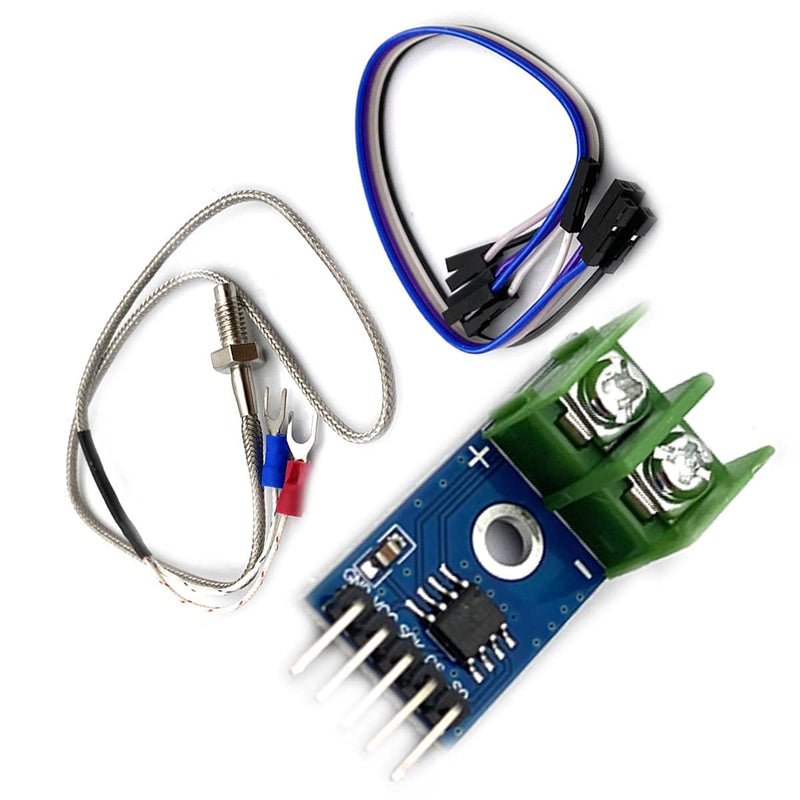 Kiro&Seeu DC 3-5V MAX6675 Module + K Type Thermocouple Temperature Sensor Thermocouple Sensor Set M6 Screw Compatible with Arduino Raspberry Pi