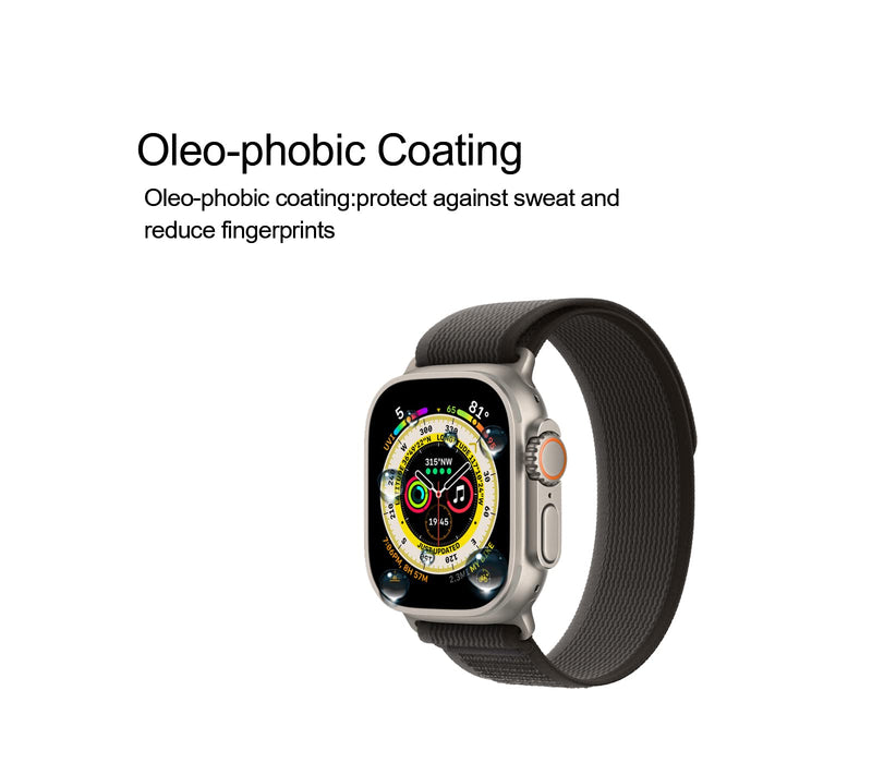 (3 Pack) Supershieldz Designed for Apple Watch Ultra 49mm Tempered Glass Screen Protector, Anti Scratch, Bubble Free