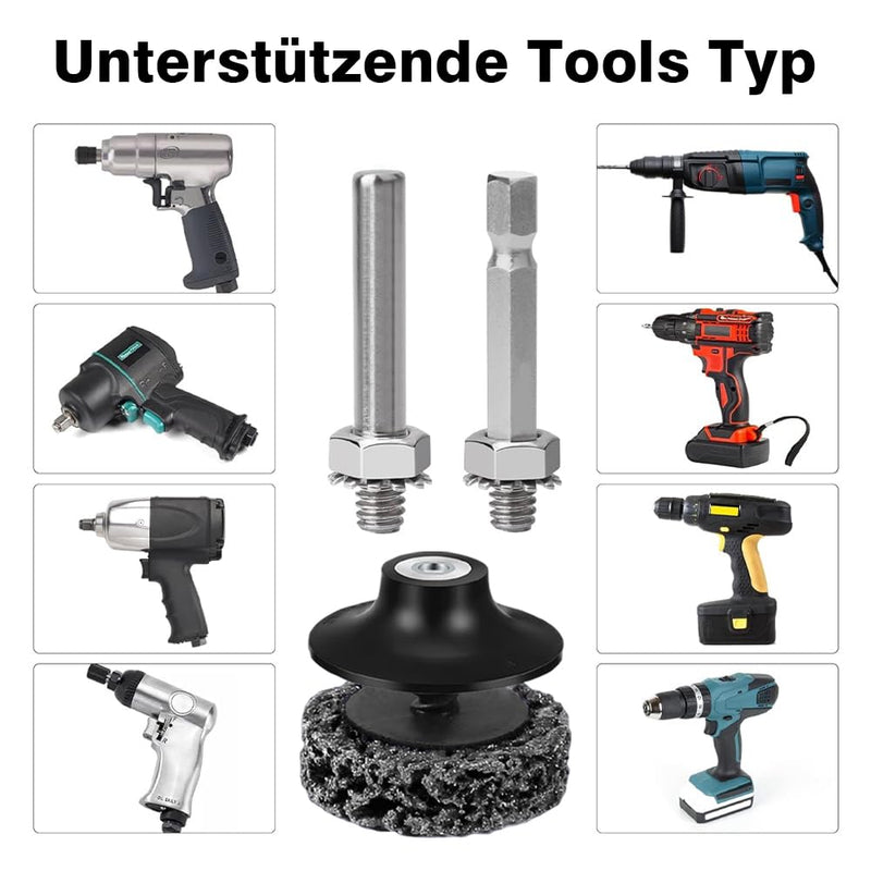 CSD disc grinding disc, 20 pieces coarse cleaning disc 50 mm, cleaning disc set, drill grinding disc for angle grinder, removing rust, weld seams, oxidation