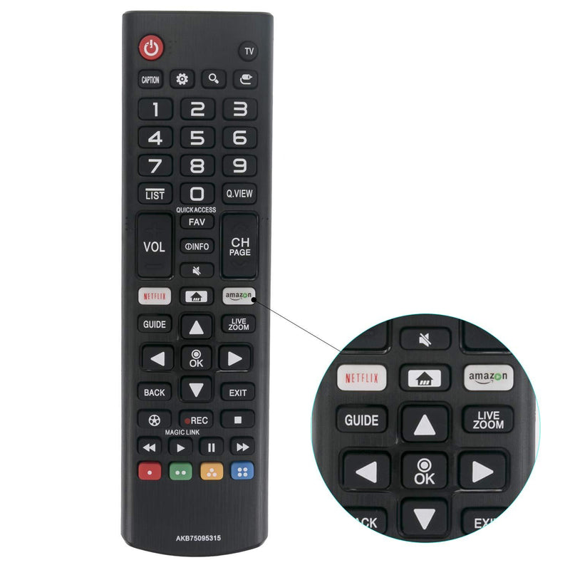New AKB75095315 Replace Remote fit for LG Smart TV 32LJ600B 43LJ5500 43LJ5550 49LJ5500 49LJ5550 55LJ5550 55LJ5500 43LK5750PUA 55SK8050PUA 65UK7700PUD 75UK6570PUB OLED65C8AUA OLED65C8PUA AN-MR18BA