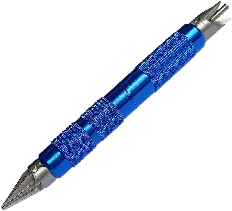 Burstfire Case Prep Tool Set w/Ultimate Case Reamer - 6 Case prep bits + Handle + Free Case Blue