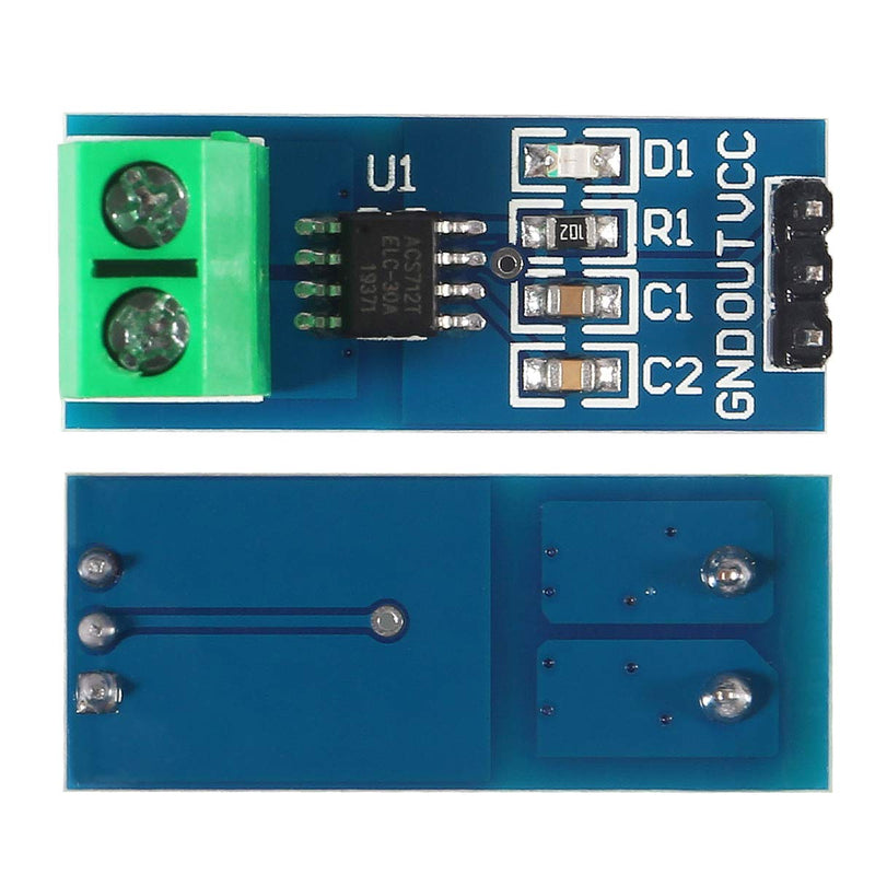 UMLIFE 5pcs ACS712 30A Range Current Sensor Module Detector ACS712ELC 5A 20A 30A Amps Amperage (20A)