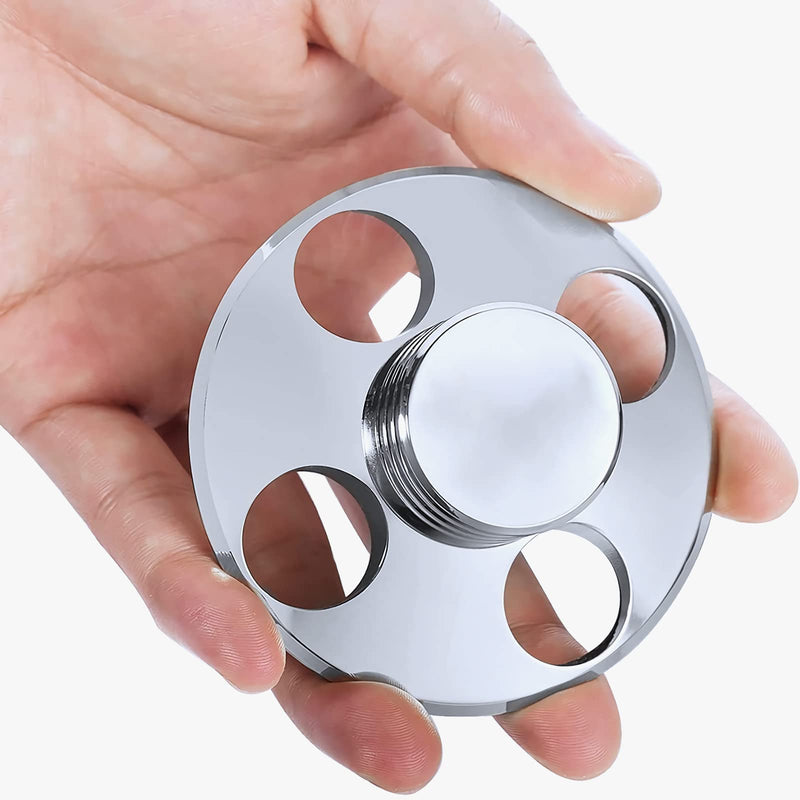 Audiophile Record Weight Clamp for Vinyl, Turntable Weight Stabilizer Aluminum Alloy, LP Record Disc Stabilizer, Vibration Reducer with Protective Soft Pad, Fits on Most Turntable.(Silver, Glossy) LP107 Silver