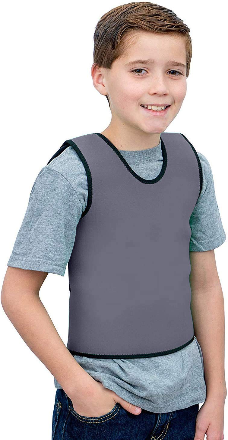 Special Supplies Sensory Compression Vest Deep Pressure Comfort for Autism, Hyperactivity, Mood Processing Disorders, Breathable, Form-Fitting, Kids and Adults (Gray, X-Small 14x24 inches) Gray X-Small (Pack of 1)