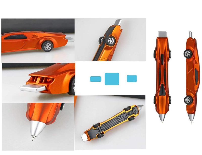 4PCS Sports Car Pens Car Ballpoint Pen Funny pens for Kids Novelty Pens Cute Pens Cool Kids Pens School Supplies Racing Car Pens Gifts for Children（Blue ink） Not pull back