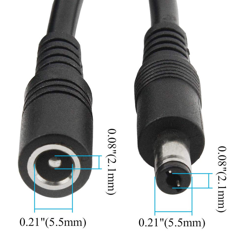 XINGYHENG 3 Pack 19V Power Extension Cable DC5.5 x 2.1mm Male to Female Plug Power Supply Connector Extension Cord for Computer Projector LED Strip Speaker CCTV Security Camera 9.8FT