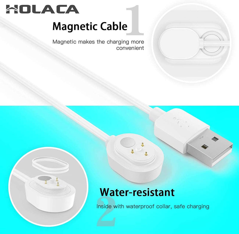 HOLACA 30ft/9m Power Cable and Adapter for Arlo Pro 3 Floodlight Camera,Weatherproof Outdoor or Indoor Magnetic Cable Continuously Charging Your Arlo Camera - White