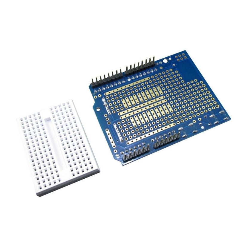 HiLetgo 2pcs UNO R3 Proto Shield Prototype Expansion Board with SYB-170 Mini Breadboard Based for Arduino UNO R3 ProtoShield