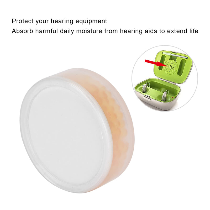 Hearing Aid Desiccant, Hearing Aid Drying Cake Cochlear Implant Accessories Orange Desiccant Hearing Aid Dryer Bricks Hearing Aids Drying Dry Aid Kit - Protection Against Moisture Damage for Hearing