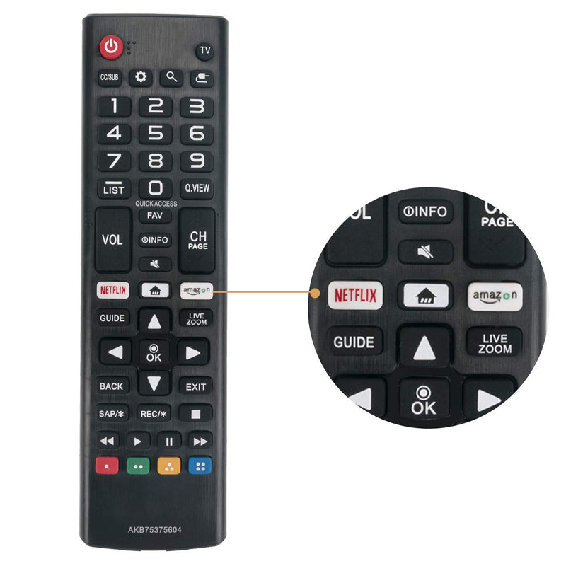 VINABTY Replaced Remote fit for LG Smart 4K UDH TV OLED55c8AUA OLED55c8PUA OLED55E8PUA 65SK9500PUA 55SK9500PUA 65SK9550PUA 65SK9000PUA 55SK9000PUA 65SK8550PUA 55SK8550PUA 75SK8070PUA AKB75375604